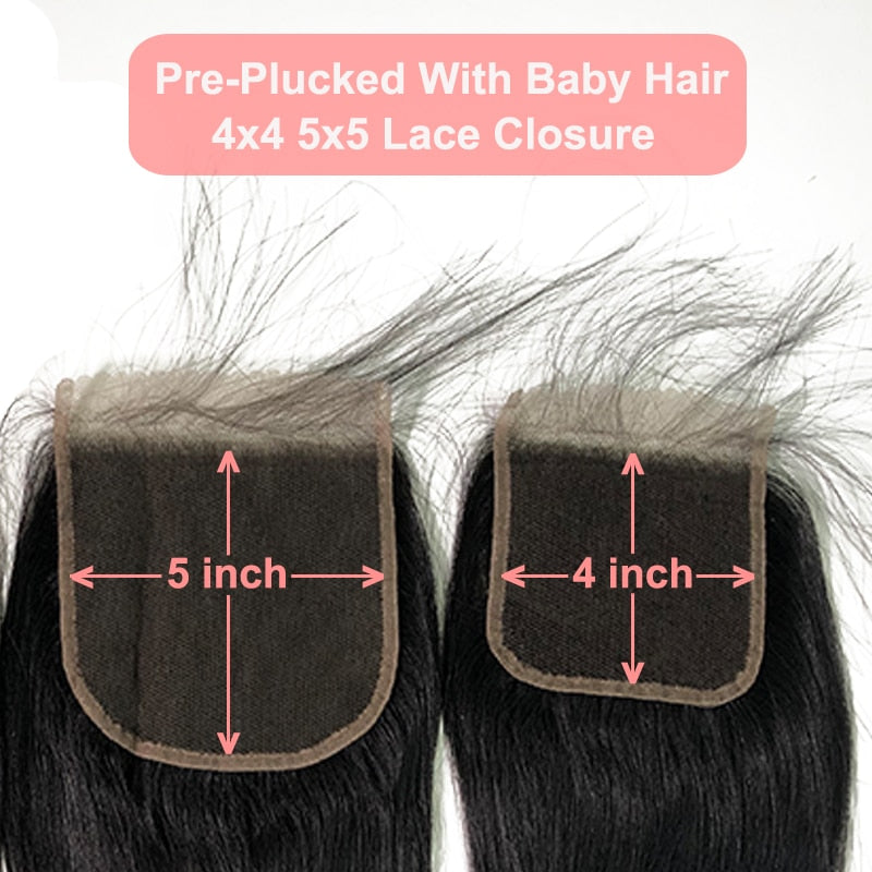 Raw Virgin Human Hair Lace Closure