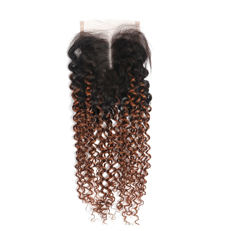 Kinky Curly Ombre Blonde Brown Bundles