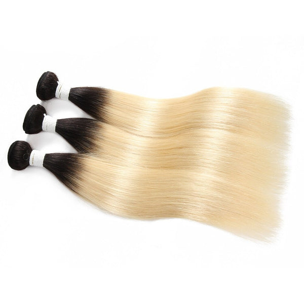 613 Ombre Blonde Straight Bundles