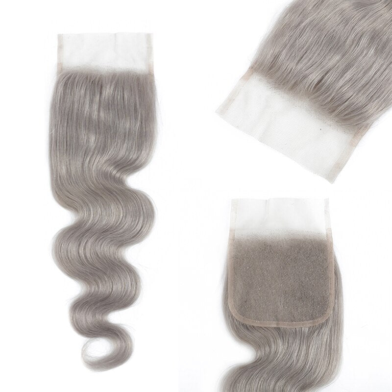 Silver Grey Bundle With Closure