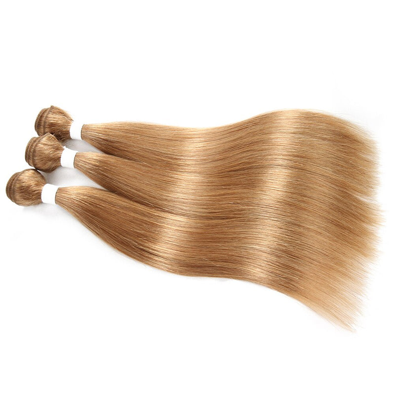 Honey Blonde Color Straight Bundles