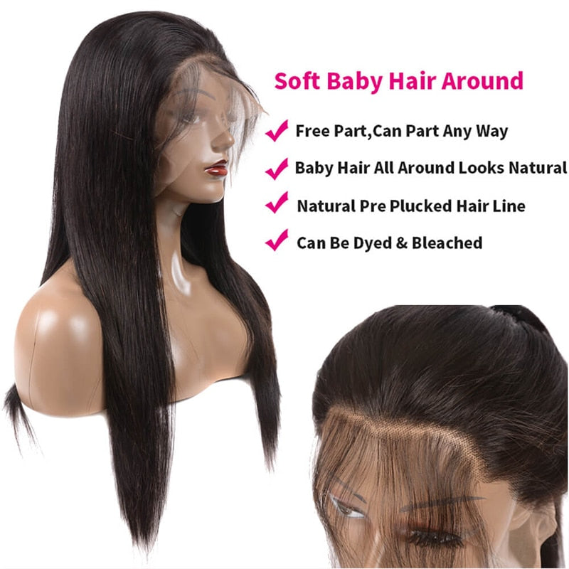 Brazilian Straight 360 Lace Frontal Wig